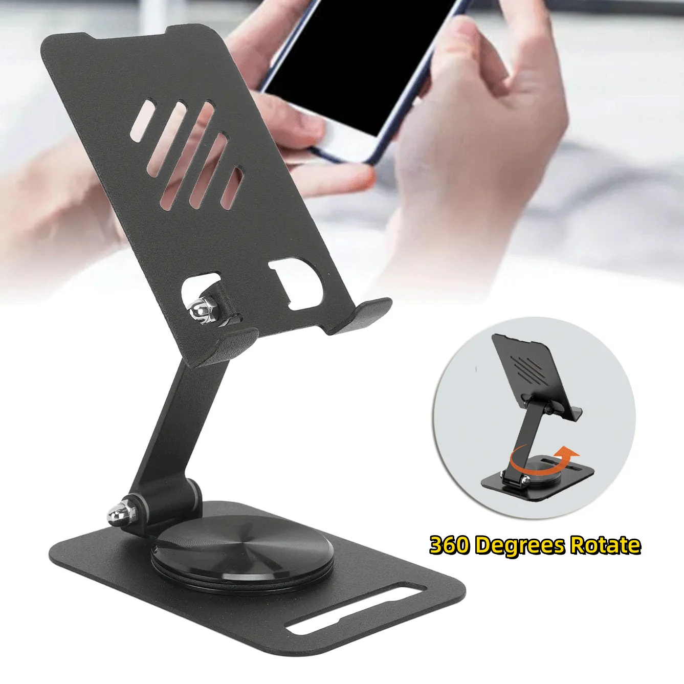 Foldable Metal Desk Stand for Phones and Tablets