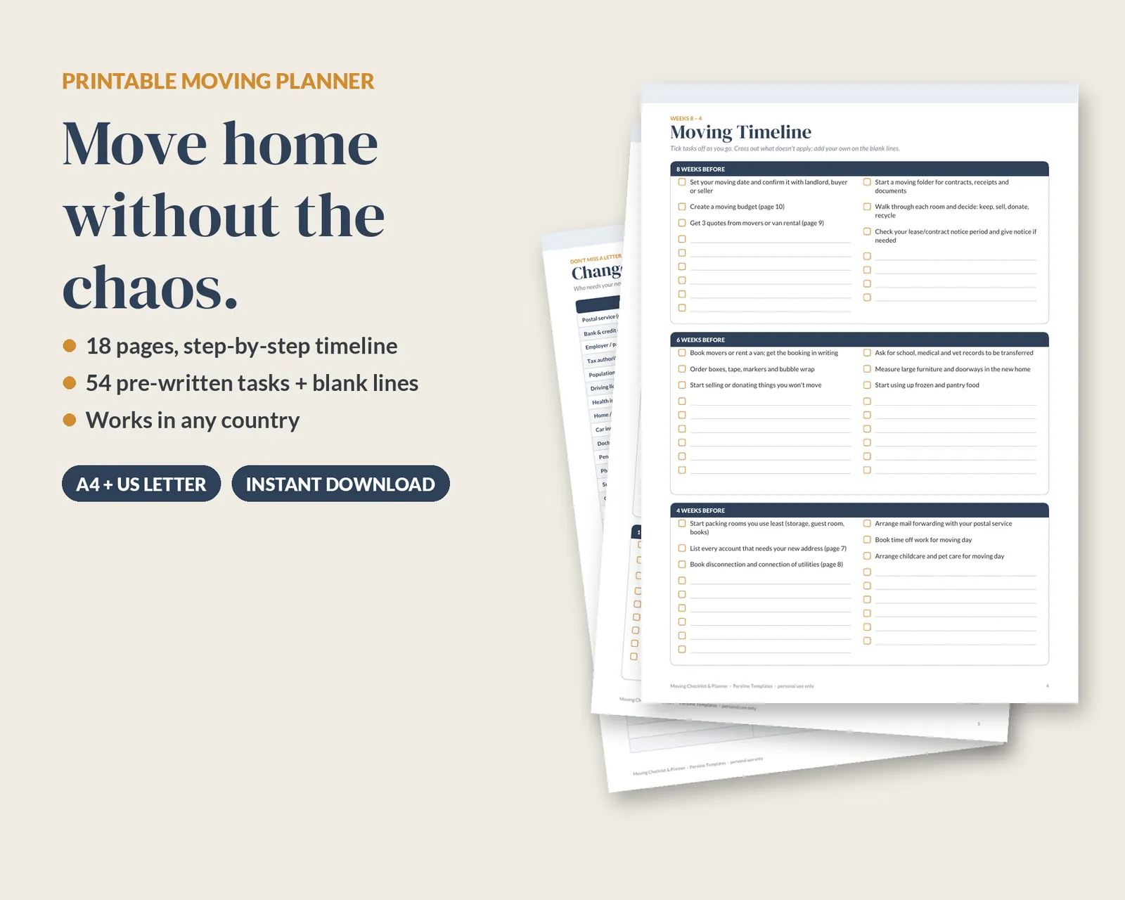 Moving Checklist & Planner
