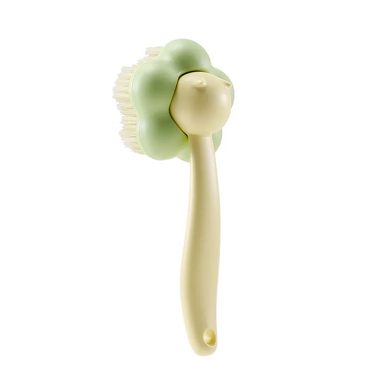 Soft-Bristle Shoe Cleaning Brush (Yellow-Green, 1 pc)